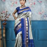 Pallu & blouse design Ikkat LIGHT WEIGHT SILK Sarees
