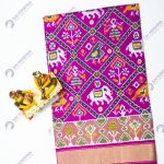 DISIGNER PINK NARIKUNJA IKAT SILK SAREE