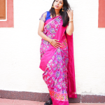PINK NAVARATNA PATOLA SILK SAREE