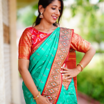 RAM GREEN SAREE WITH RED BORDER RAJASTHAN Ikkat Silk Saree
