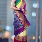GANGA JAMUNA KANCHI BORDER SAREE GOLD SHADE