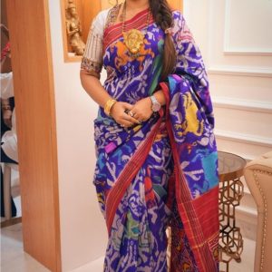 SPECIAL DESIGNER BLUE & RED COLOR PATOLA SILK SAREES