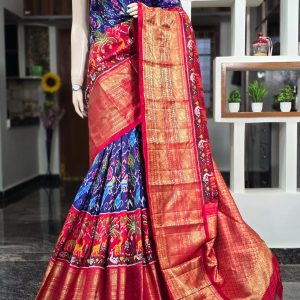 Madthas Kanchi Border Pochampally ikat silk saree